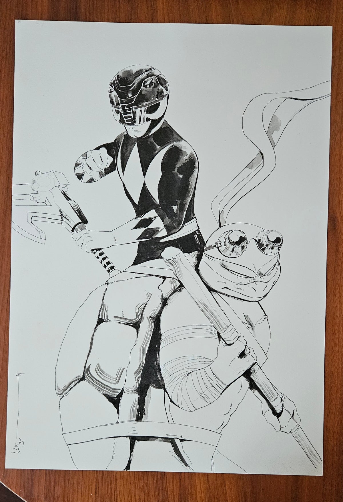 Mighty Morphin Power Rangers/TMNT II #01 - Retailer Variant Cover
