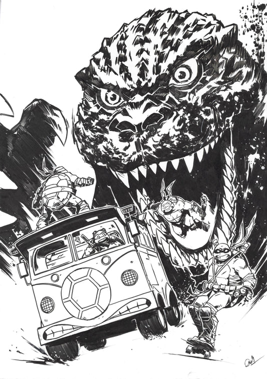 Teenage Mutant Ninja Turtles x Godzilla #3 Variant Cover C