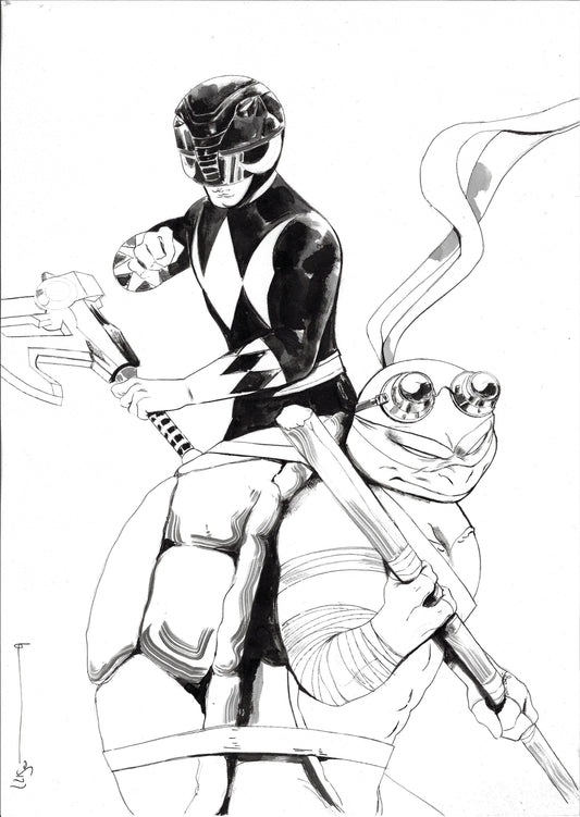 Mighty Morphin Power Rangers/TMNT II #01 - Retailer Variant Cover
