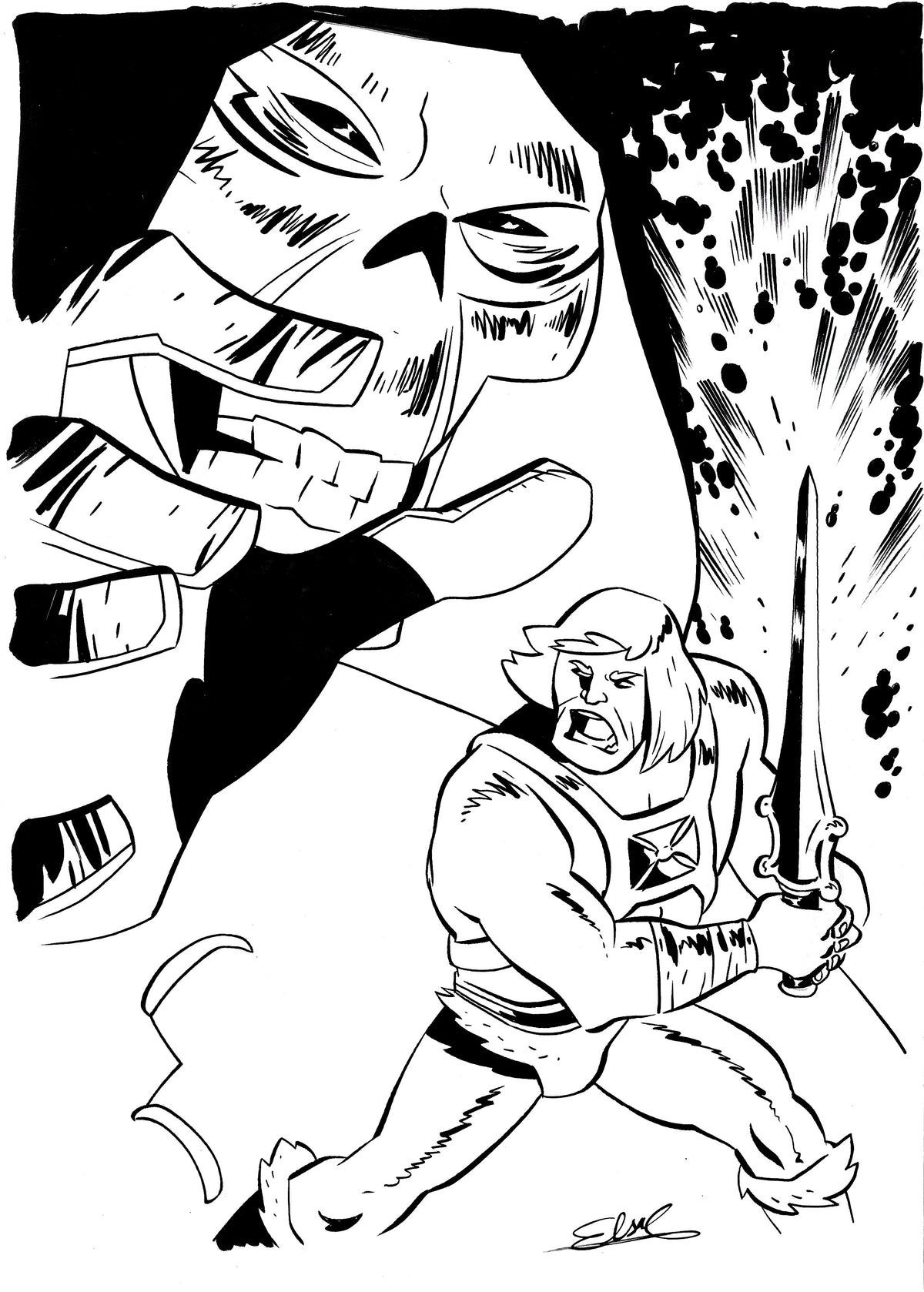 He-Man & Skeletor  - Masters of the Universe Illustration
