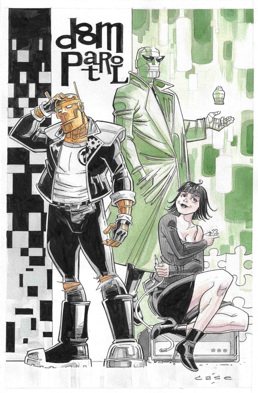 Doom Patrol A - Hand Lettered Cover Quality Painting