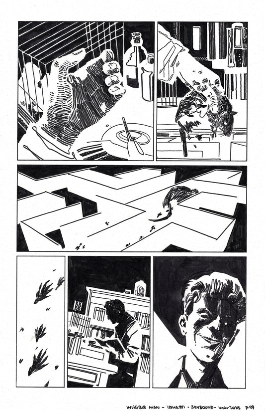 Universal Monsters: The Invisible Man - #1 Page 9 Comic Art