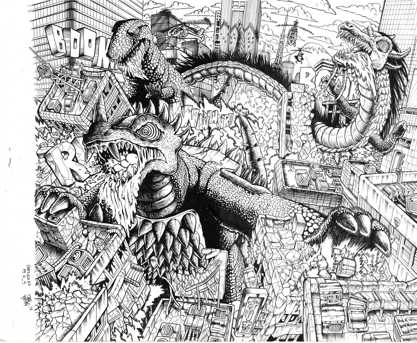Godzilla: War For Humanity - #3 Page 4-5 DPS