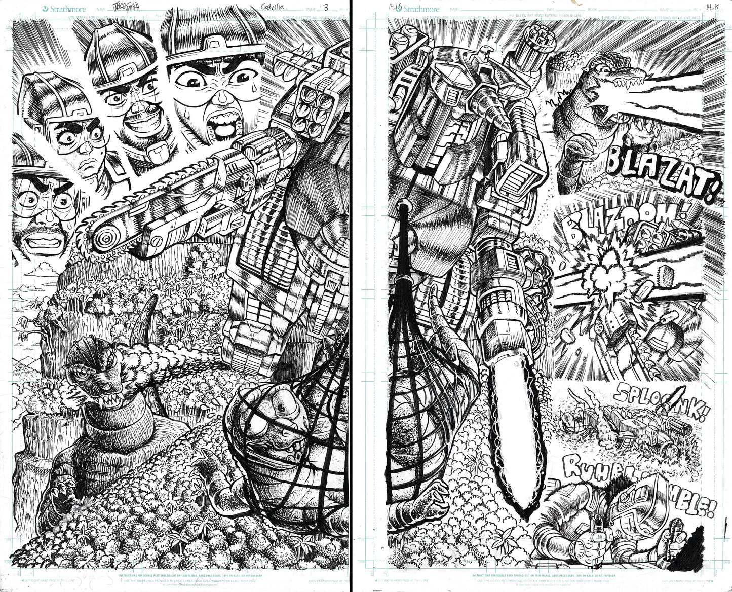 Godzilla: War For Humanity - #3 Page 14-15 DPS