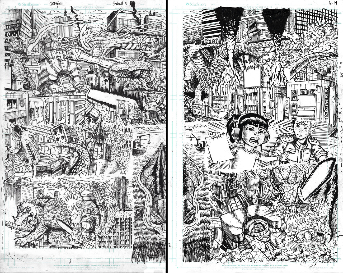 Godzilla: War For Humanity - #3 Page 18-19 DPS