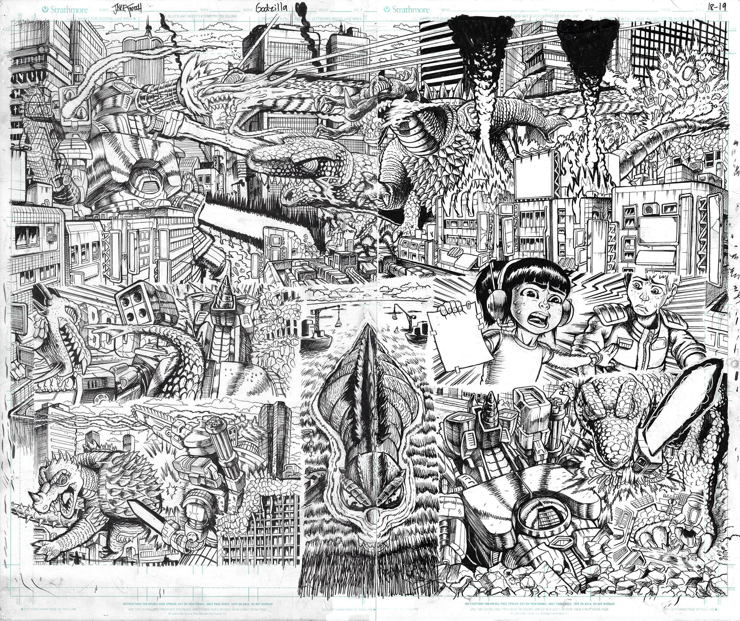 Godzilla: War For Humanity - #3 Page 18-19 DPS