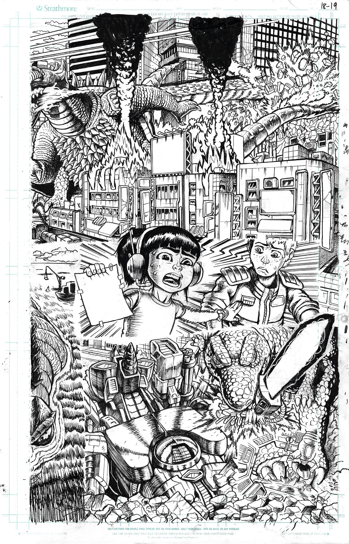 Godzilla: War For Humanity - #3 Page 18-19 DPS