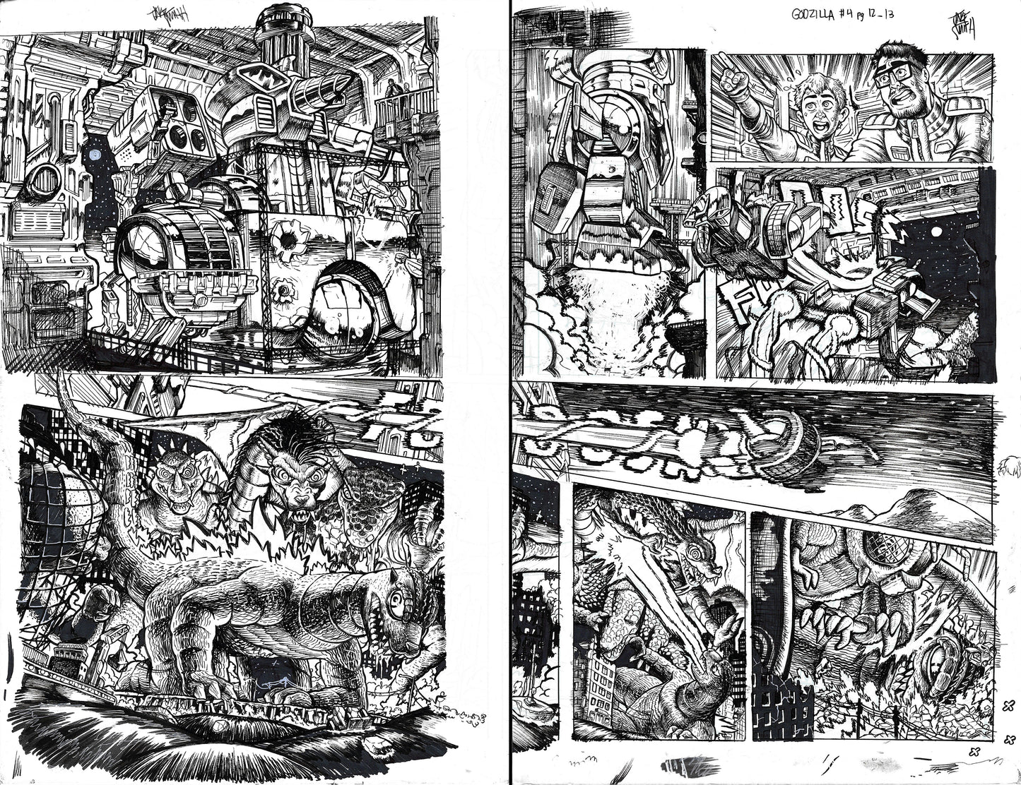 Godzilla: War For Humanity - #4 Page 12-13 DPS