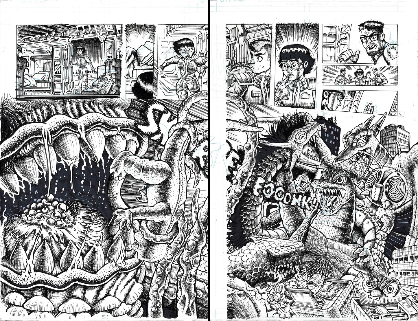 Godzilla: War For Humanity - #4 Page DPS 15 & 16