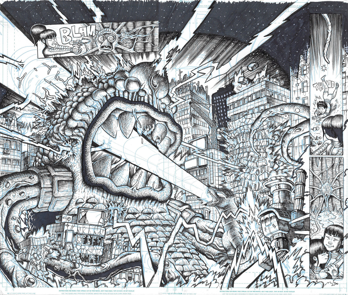 Godzilla: War For Humanity - #5 Page DPS 16 & 17