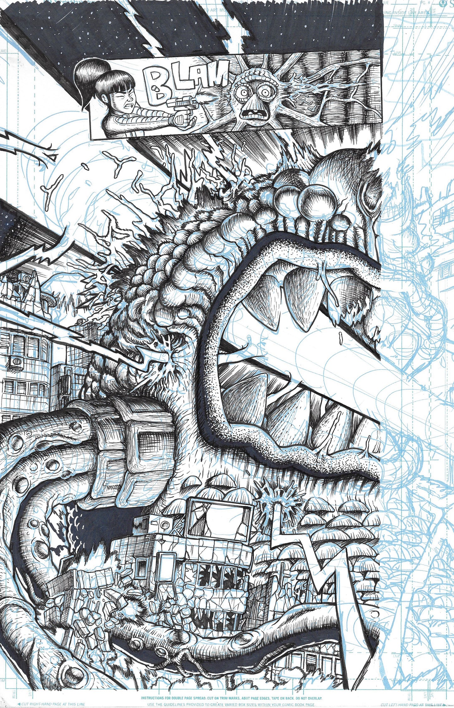 Godzilla: War For Humanity - #5 Page DPS 16 & 17