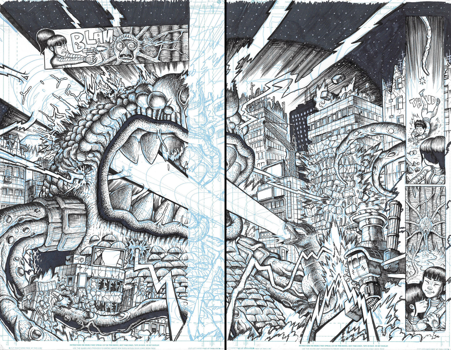 Godzilla: War For Humanity - #5 Page DPS 16 & 17