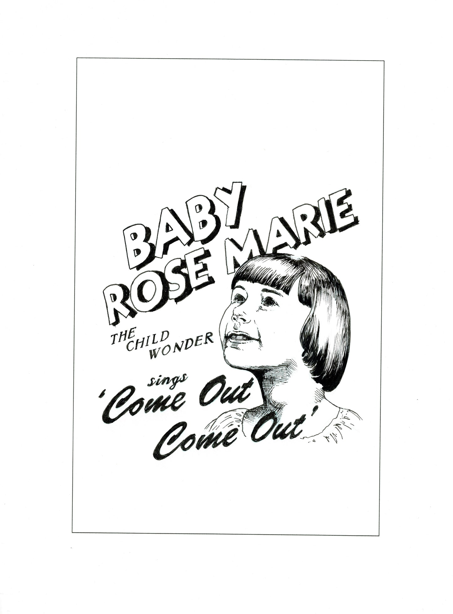 Baby Rose Marie Cover - Self Published Mini Comic